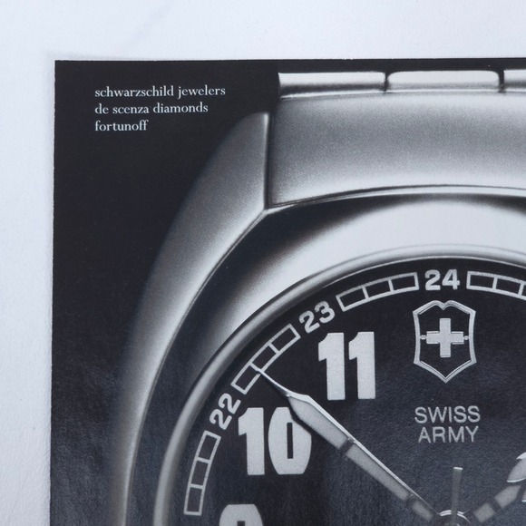 Swiss Army Watch Print Ad Luxury Timepiece Minimalist Design Promo Advertising - Picture 2 of 6